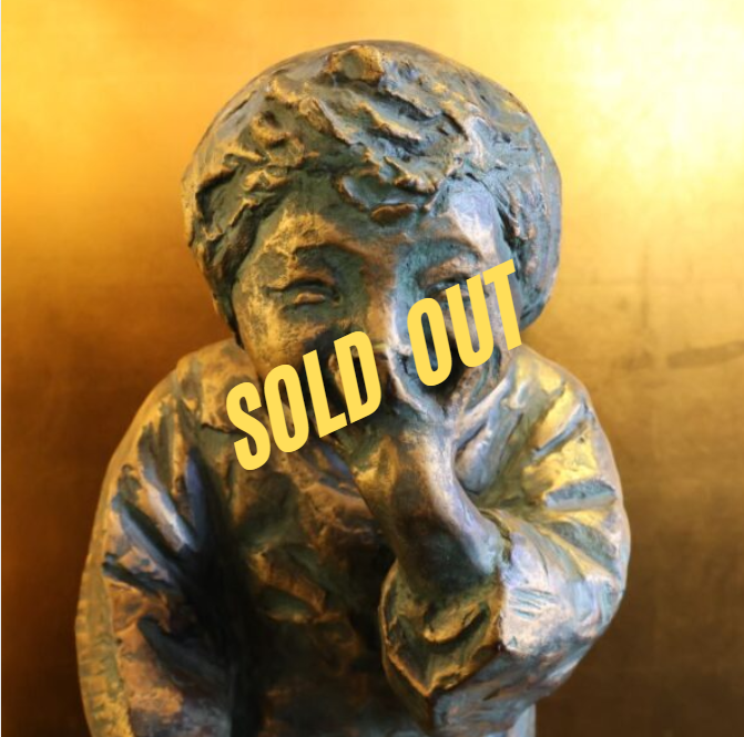 骨董品 文化勲章受賞 北村西望 喜ぶ少女 ブロンズ像