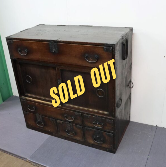 骨董品 帳場箪笥 時代小箪笥